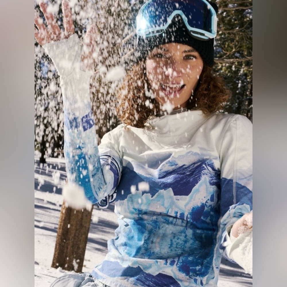 FP Movement by Free People Blue and White Long Sleeve Tee - Picture 3 of 7